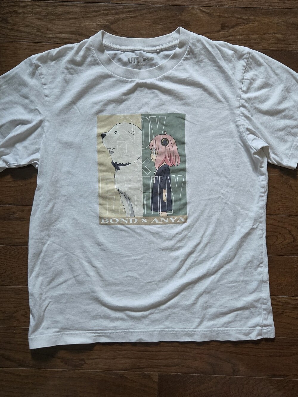Uniqlo Spy X Family White T-Shirt With Bond X Anya Graphic